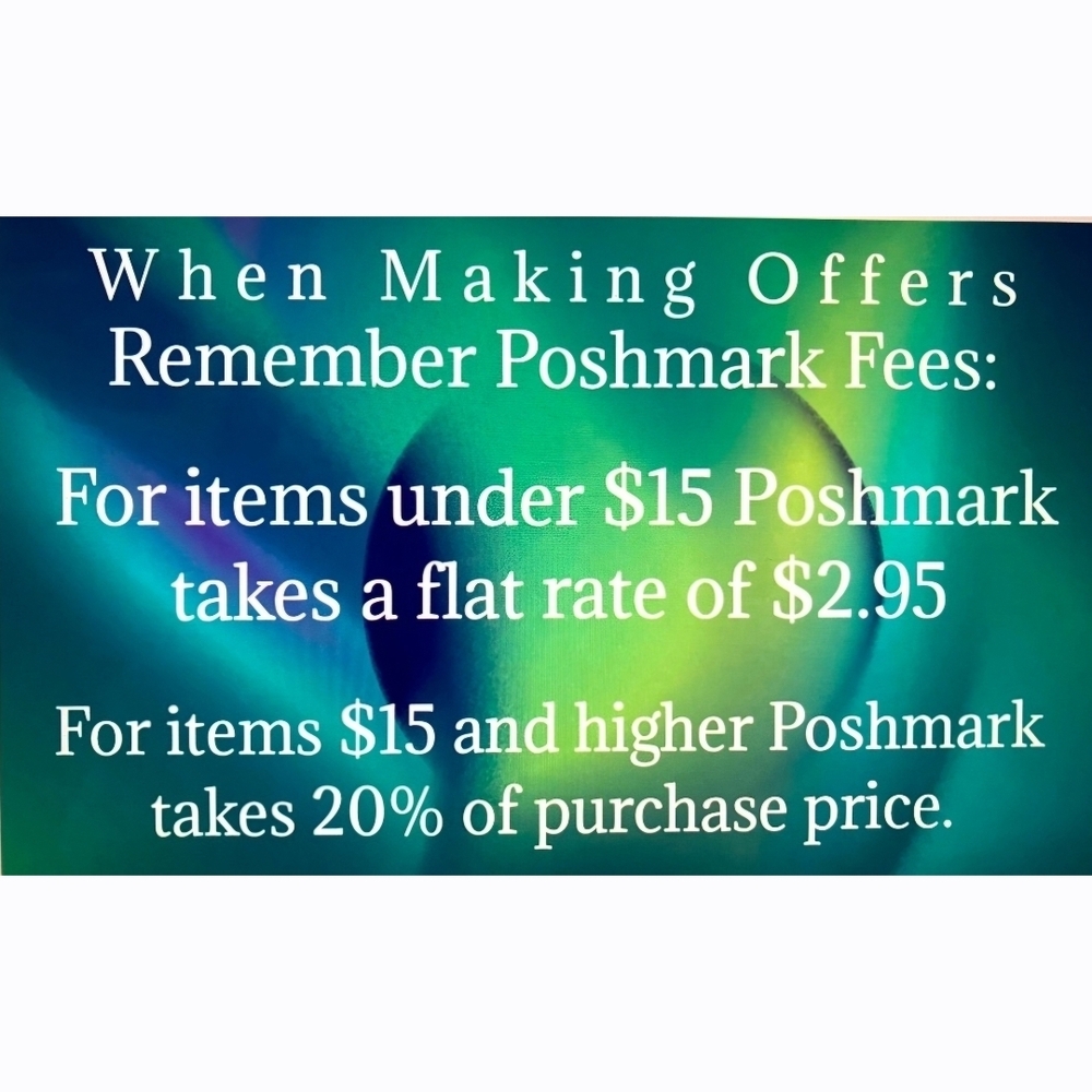 Poshmark Fee Reminder Sign